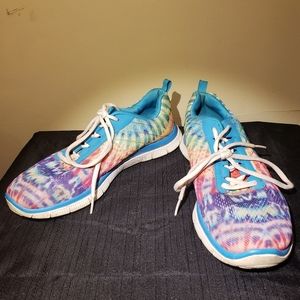 Skechers Tie Dye Memory Foam Sneakers